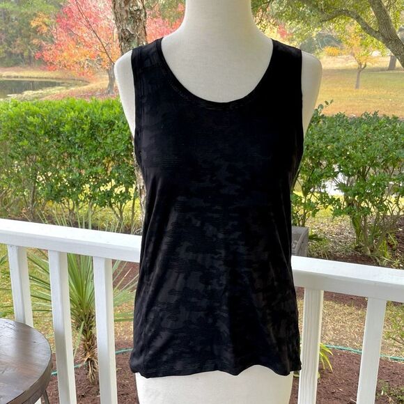 Lululemon Athletica Black Camouflage Tank Top - Picture 1 of 7